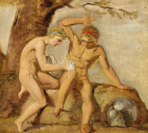 Constantin Hansen, Scene from Homer's Iliad.