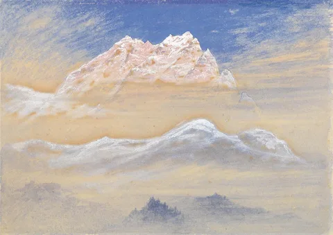 Elijah Walton, Mountain View: Portion of the Chain of the Terglon Alps as seen from near Rudmannsdorf, Italy