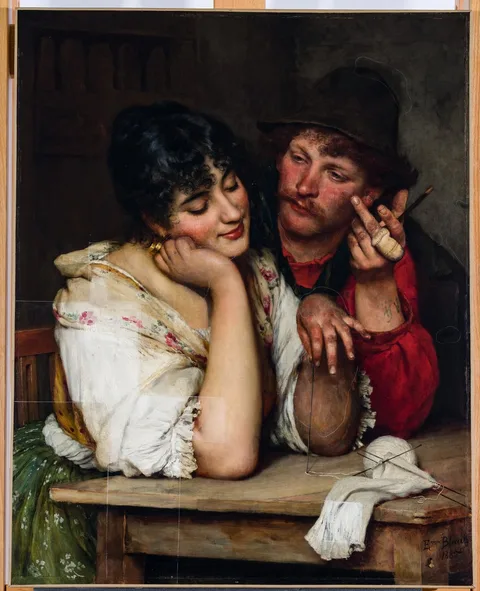 Eugene Von Blaas, Hesitancy