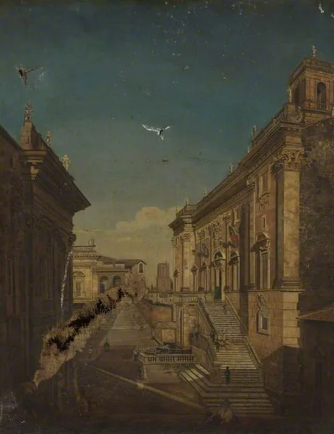 Henry Murch, Piazza del Campidoglio on the Capitoline Hill, Rome