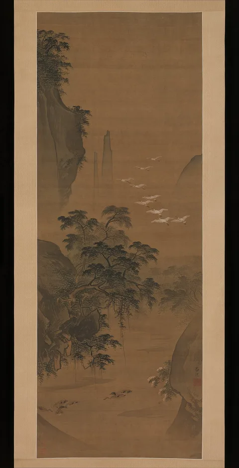 Lü Ji, Autumn Landscape with Herons and Ducks