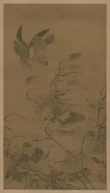 Lü Ji, A Hawk Attacking an Egret Among Withered Lotus