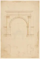 Andrea Palladio, Opmetingstekening van de Boog van Galienus in Rome
