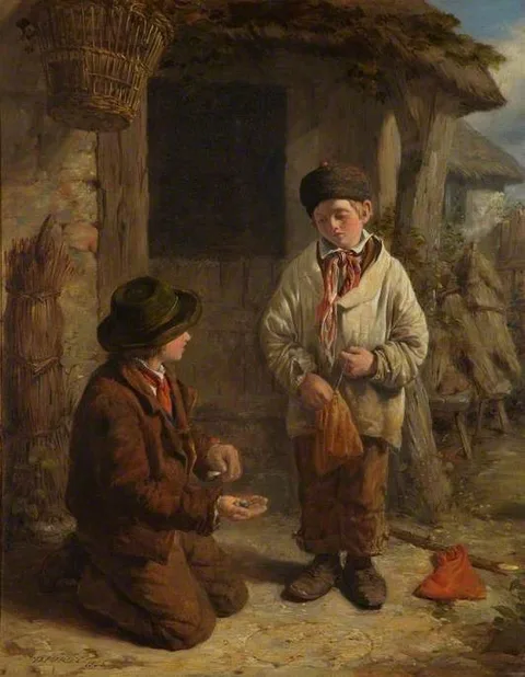 David Hardy, Boys Playing Marbles