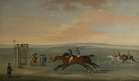 Thomas Butler, 'Brisk' and 'Fox' Running a Match over the Round Course at Newmarket
