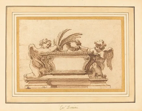 Giovanni Odazzi, Study for a Reliquary Sarcophagus