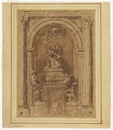 Gian Lorenzo Bernini, Design for the Tomb of Pope Alexander VII in Saint Peter's, Rome