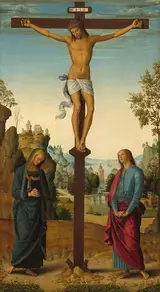 Pietro Perugino, The Crucifixion with the Virgin, Saint John, Saint Jerome, and Saint Mary Magdalene [middle panel]