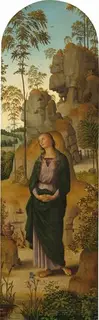 Pietro Perugino, The Crucifixion with the Virgin, Saint John, Saint Jerome, and Saint Mary Magdalene [right panel]