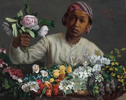 Frédéric Bazille, Young Woman with Peonies