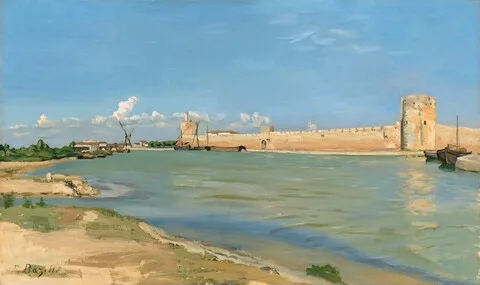 Frédéric Bazille, The Western Ramparts at Aigues-Mortes