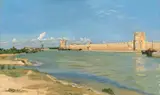 Frédéric Bazille, The Western Ramparts at Aigues-Mortes