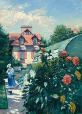 Gustave Caillebotte, Dahlias, Garden at Petit Gennevilliers
