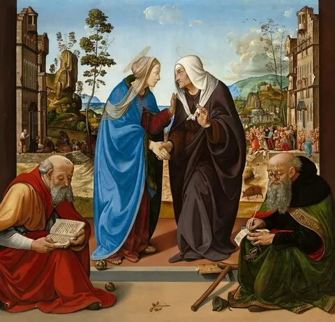 Piero di Cosimo, The Visitation with Saint Nicholas and Saint Anthony Abbot