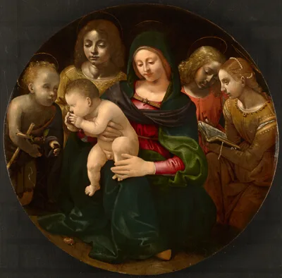 Piero di Cosimo, Virgin and Child with the Young Saint John the Baptist, Saint Cecilia, and Angels