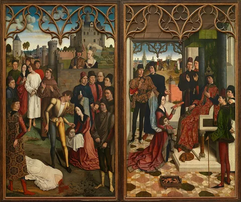 Dieric Bouts, Justice of Emperor Otto III: Beheading of the Innocent Count and Ordeal by Fire