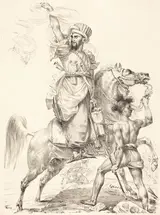 Antoine-Jean Gros, The Chief of the Mamelukes on Horseback
