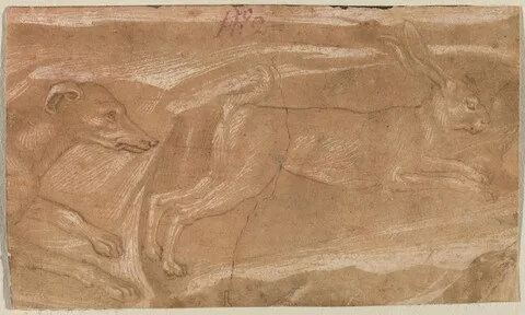 Benozzo Gozzoli, A Hound Chasing a Hare