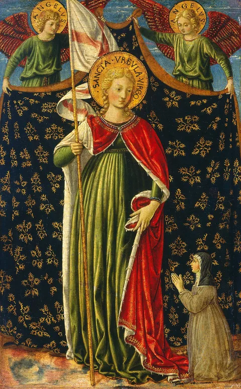 Benozzo Gozzoli, Saint Ursula with Two Angels and Donor