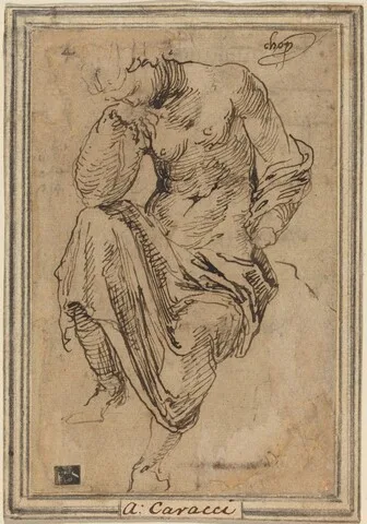 Baldassare Peruzzi, Seated Female Figure after the Antique