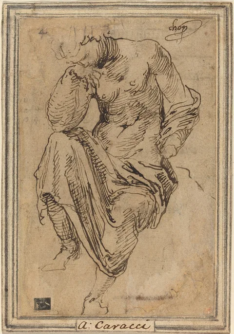 Baldassare Peruzzi, Seated Female Figure after the Antique