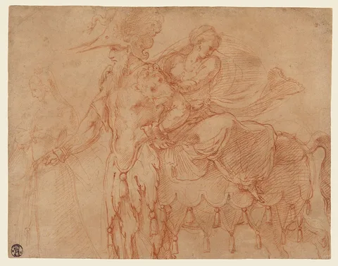 Francesco Primaticcio, Centaur and Lapith
