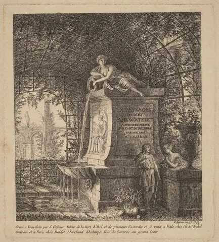 Salomon Gessner, Fountain in a Summerhouse