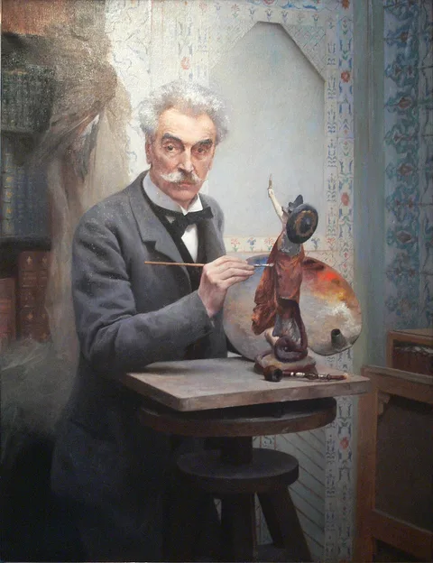 Fernand Cormon, Sculptor working. Gérôme in his workshop