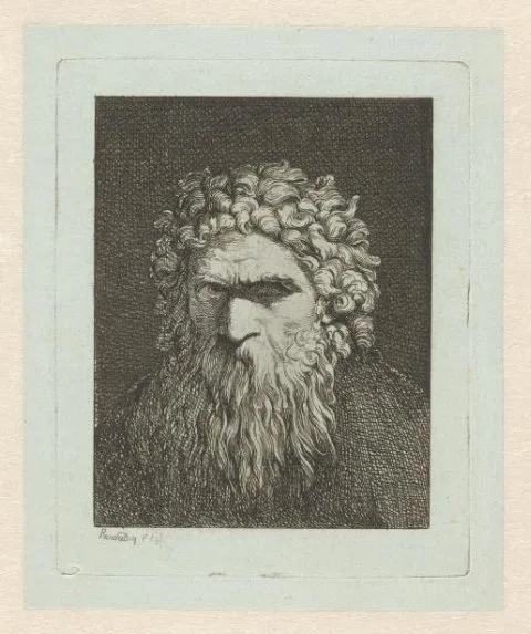 Jean-Baptiste Regnault, Hoofd van een bebaarde man