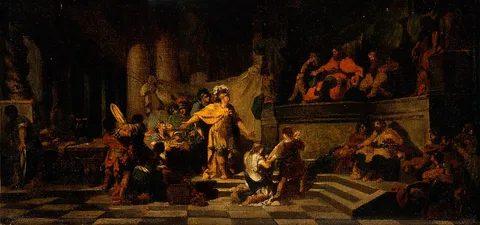 Jean-Baptiste Regnault, Aeneas Offering Presents to King Latinus and Asking Him for the Hand of His Daughter