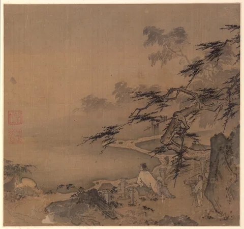 Ma Yuan, Watching the Deer by a Pine Shaded Stream