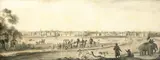 Ludolf Bakhuizen, A Dutch settlement in India viewed from the land