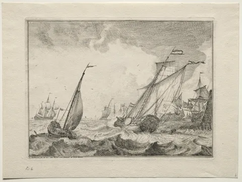 Ludolf Bakhuizen, Ships in a Gale