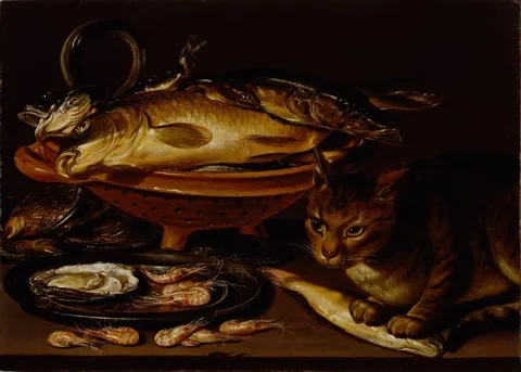 Clara Peeters, Still Life of Fish and Cat