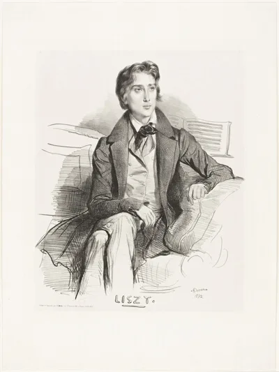Achille Devéria, Portrait of Franz Liszt