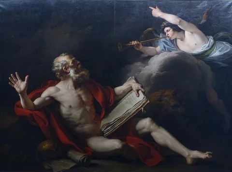 François-André Vincent, St Jerome in the Desert Listening to the Trumpet of Judgment