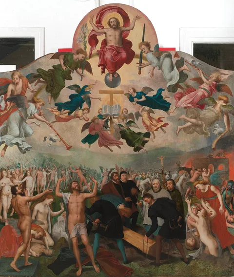 Bernard van Orley, The Last Judgement and the burial of the dead