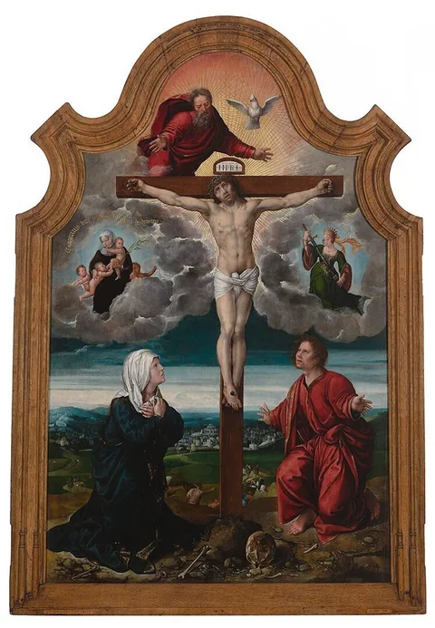 Bernard van Orley, Crucifixion with the Virgin and Saint John