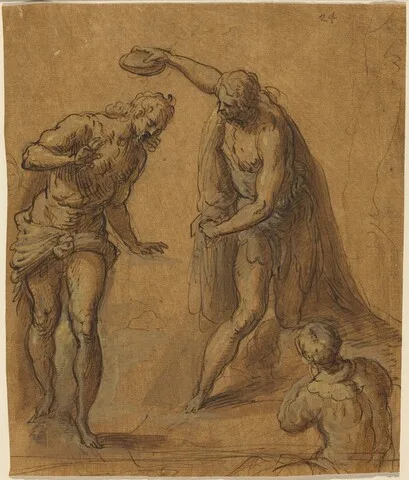 Palma il Giovane, Sketch for a Baptism of Christ