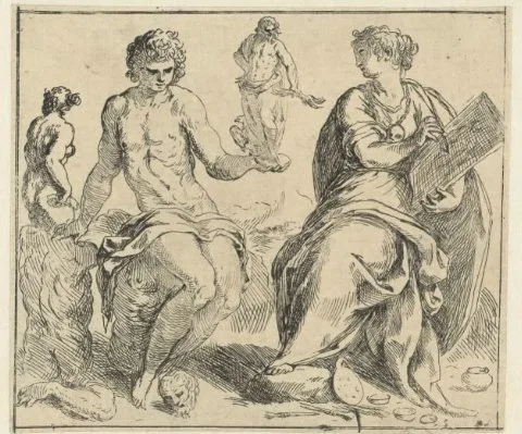 Palma il Giovane, Personificaties van beeldhouwkunst en schilderkunst