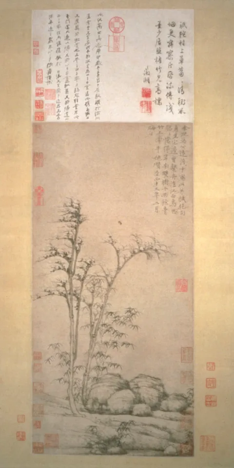 Ni Zan, Twin Trees by the South Bank (Annan shuangshu)