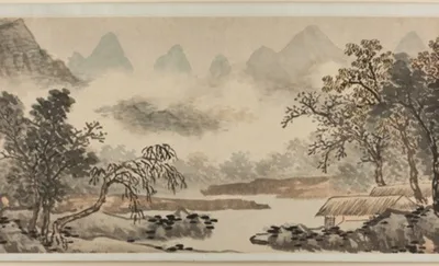 Shen Zhou, Clouds over the River before Rain 溪雲欲雨圖