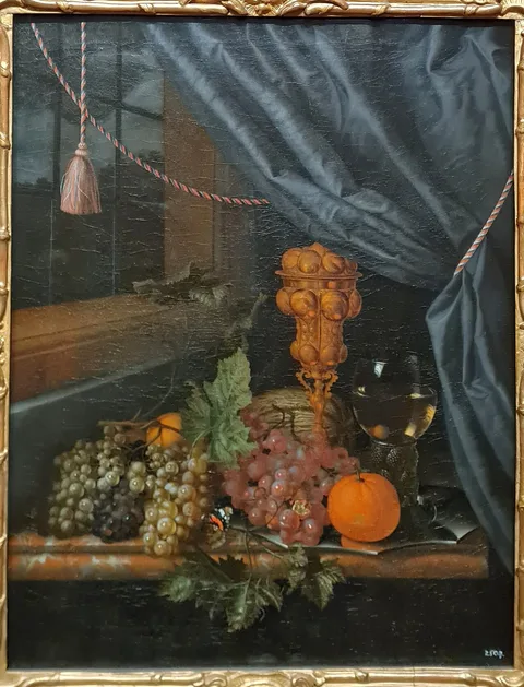 Maria van Oosterwijck, Fruit and covered beaker