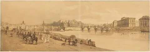 Thomas Girtin, A View of the Pont Neuf, the Mint, etc.: pl.8