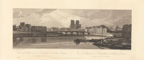 Thomas Girtin, View of Pont de la Tournelle and Notre Dame taken from the Arsenal
