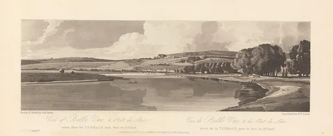 Thomas Girtin, View of Belle Vue and Pont de Seve taken from the Terrace near Pont St. Cloud