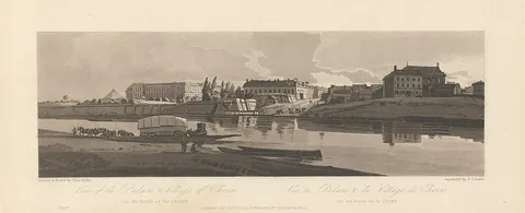 Thomas Girtin, View of the Palace and Village of Choisi on the Banks of the Seine