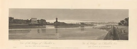 Thomas Girtin, View of the Village of Chaillot and etc. taken from Pont de la Concorde.
