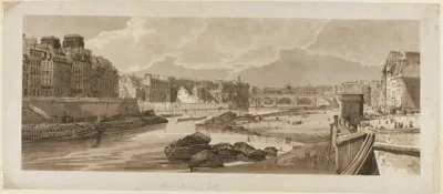 Thomas Girtin, View of the City with the Louvre, etc., taken from Pont Marie, from A Selection of Twenty of the Most Picturesque Views in Paris
