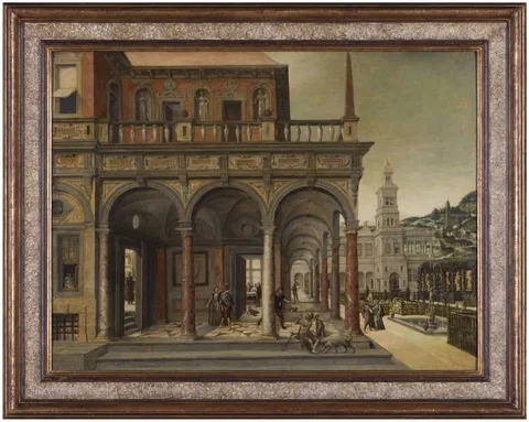 Hans Vredeman de Vries, Lararus at the door of the rich man